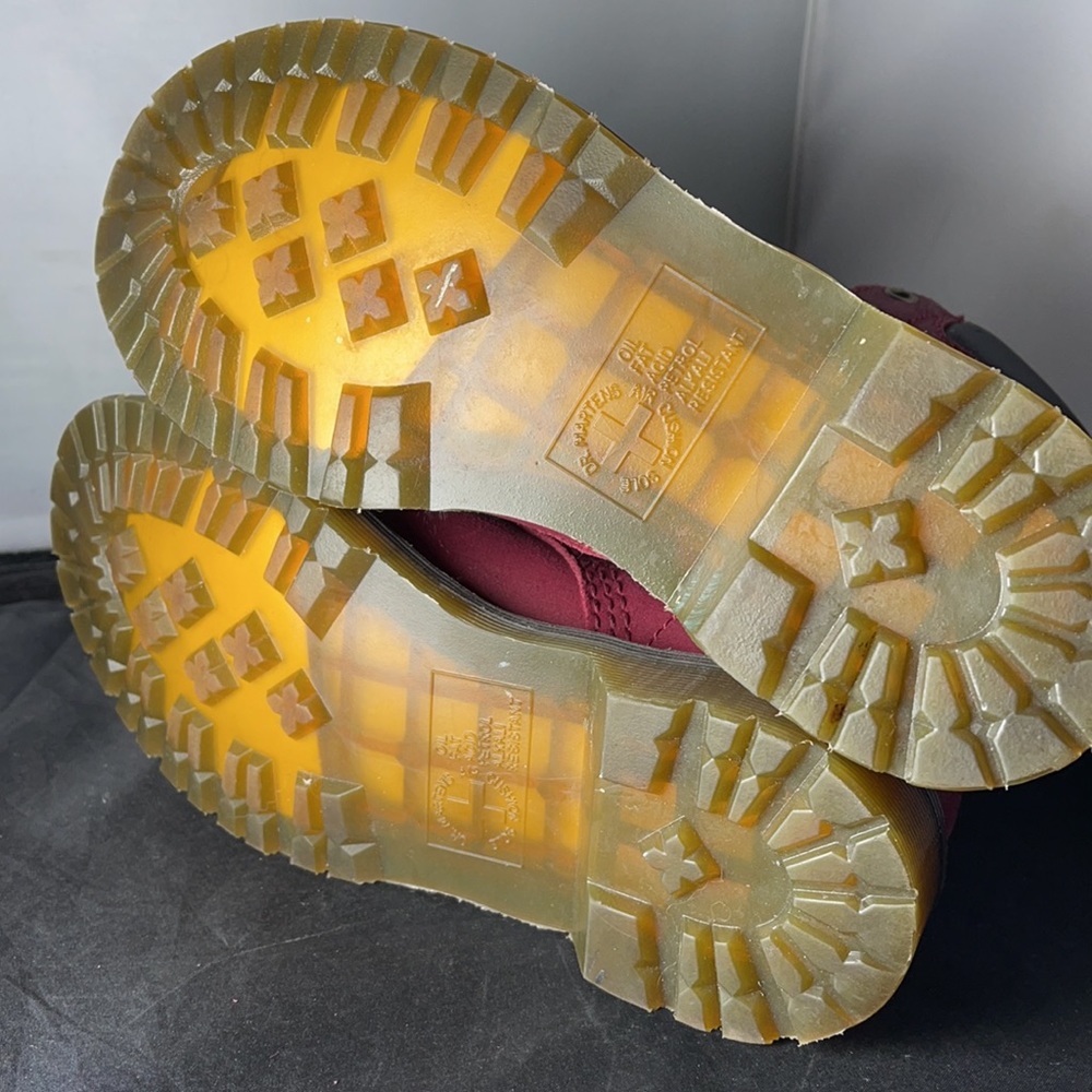 Dr. Martens Deep Red (Raspberry) Greasy Suede Boo… - image 8